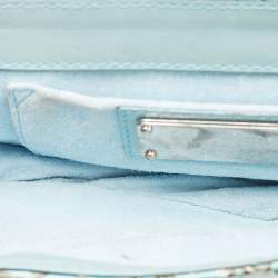Pre Owned Dolce & Gabbana Green/Blue Python Chain Clutch