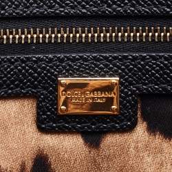 Pre Owned Dolce & Gabbana Black Leather Miss Escape Shopper Tote