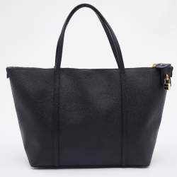 Pre Owned Dolce & Gabbana Black Leather Miss Escape Shopper Tote