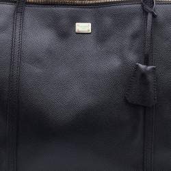 Pre Owned Dolce & Gabbana Black Leather Miss Escape Shopper Tote