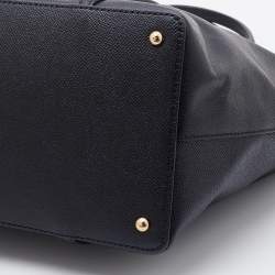 Pre Owned Dolce & Gabbana Black Leather Miss Escape Shopper Tote