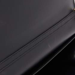 مملوكة مسبقًا Dolce & Gabbana Black Lizard Embossed Leather DG Millennials Crystals Wallet on Chain