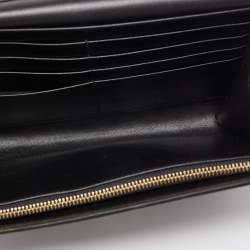 مملوكة مسبقًا Dolce & Gabbana Black Lizard Embossed Leather DG Millennials Crystals Wallet on Chain