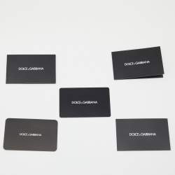 Pre Owned Dolce & Gabbana Black Leather Devotion Wallet on Chain