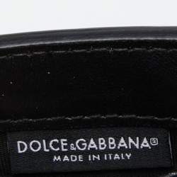 Pre Owned Dolce & Gabbana Black Leather Devotion Wallet on Chain
