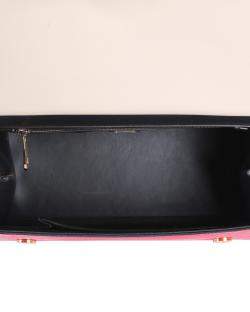 Pre Owned Dolce & Gabbana Beige/Red/Black Python & Lizard Leather Miss Sicly Bag