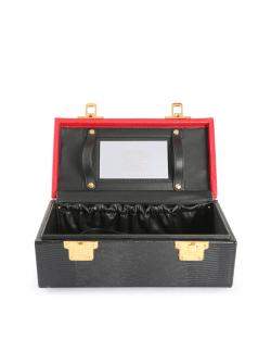 Pre Owned Dolce & Gabbana Beige/Red/Black Python & Lizard Leather Miss Sicly Bag