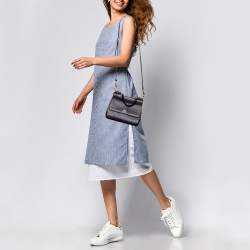 Pre Owned حقيبة يد علوية دولتشي أند غابانا ميس سيسيلي صغيرة جلد أسود