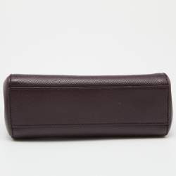 Pre Owned حقيبة يد علوية دولتشي أند غابانا ميس سيسيلي صغيرة جلد أسود