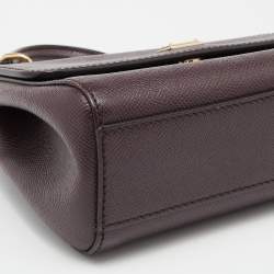 Pre Owned حقيبة يد علوية دولتشي أند غابانا ميس سيسيلي صغيرة جلد أسود