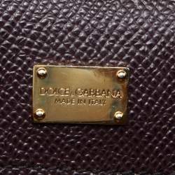 Pre Owned حقيبة يد علوية دولتشي أند غابانا ميس سيسيلي صغيرة جلد أسود