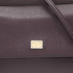 Pre Owned حقيبة يد علوية دولتشي أند غابانا ميس سيسيلي صغيرة جلد أسود