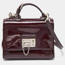 Dolce & Gabbana Monica Bag in Purple Leather 