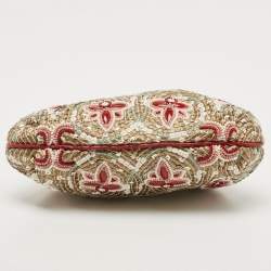 Dolce & Gabbana Multicolour Croc and Beads Mosaic Frame Chain Clutch
