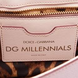 Pre Owned Dolce & Gabbana Tri Color Leather and Satin DG Millennials Shoulder Bag