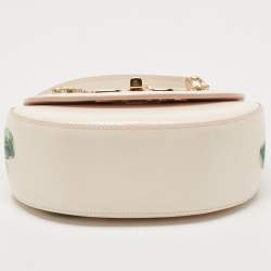 Dolce & Gabbana Light Pink Floral Print Leather Embellished Wifi Bag