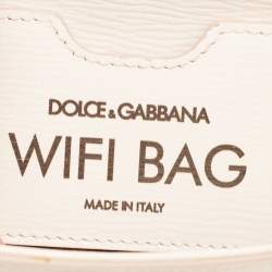 Dolce & Gabbana Light Pink Floral Print Leather Embellished Wifi Bag