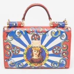Dolce & Gabbana Multicolor Printed Leather Sicily Von Bag