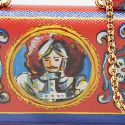 Dolce & Gabbana Multicolor Printed Leather Sicily Von Bag