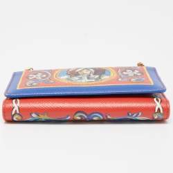 Dolce & Gabbana Multicolor Printed Leather Sicily Von Bag