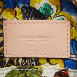 Pre Owned Dolce & Gabbana Peach Quilted Leather Miss Glam Round Shoulder Bag