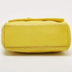 Pre Owned Dolce & Gabbana Yellow Quilted Leather Miss Kate Shoulder Bag