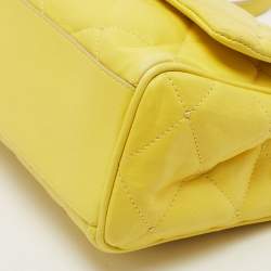 Pre Owned Dolce & Gabbana Yellow Quilted Leather Miss Kate Shoulder Bag