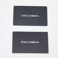 Pre Owned Dolce & Gabbana Pink Leather Crystal DG Card Holder