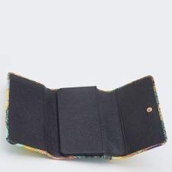 Pre Owned Dolce & Gabbana Multicolor Print Leather Miss Sicily Von Smartphone Bag