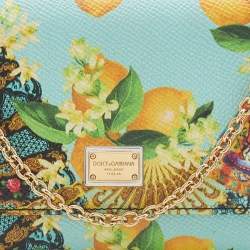 Pre Owned Dolce & Gabbana Multicolor Print Leather Miss Sicily Von Smartphone Bag
