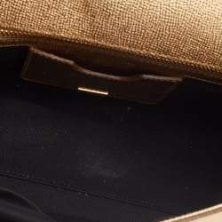Pre Owned Dolce & Gabbana Gold Leather Medium Miss Sicily Top Handle Bag