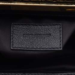 Pre Owned Dolce & Gabbana Beige Python Twisted Lock Chain Clutch