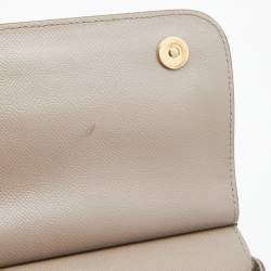 Pre Owned Dolce & Gabbana Grey Leather Medium Miss Sicily Top Handle Bag