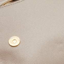 Pre Owned Dolce & Gabbana Grey Leather Medium Miss Sicily Top Handle Bag