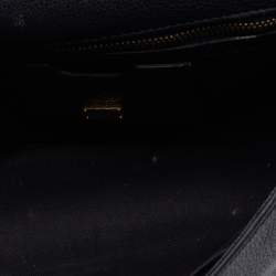 Pre Owned Dolce & Gabbana Black Leather Medium Embellished Sicily Top Handle Bag