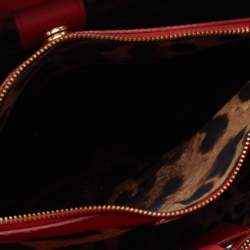 مملوكة مسبقًا Dolce & Gabbana Red Leather Double Handle Tote