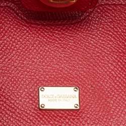 مملوكة مسبقًا Dolce & Gabbana Red Leather Double Handle Tote