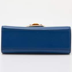 Dolce & Gabbana Blue Leather Lucia Shoulder Bag 