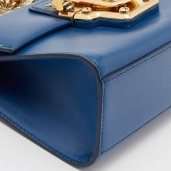 Dolce & Gabbana Blue Leather Lucia Shoulder Bag 