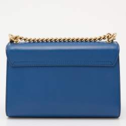 Dolce & Gabbana Blue Leather Lucia Shoulder Bag 