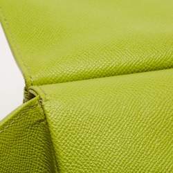 Pre Owned Dolce & Gabbana Apple Green Leather Large Miss Sicily Top Handle Bag