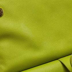 Pre Owned Dolce & Gabbana Apple Green Leather Large Miss Sicily Top Handle Bag