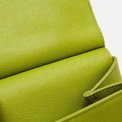 Pre Owned Dolce & Gabbana Apple Green Leather Large Miss Sicily Top Handle Bag