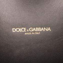 Pre Owned Dolce & Gabbana Gold Small Devotion Satchel