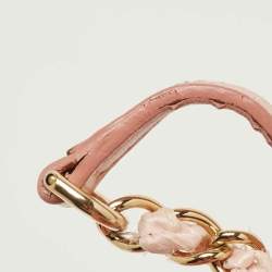 Pre Owned Dolce & Gabbana Pink Straw Glam Round Crossbody Bag