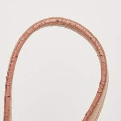 Pre Owned Dolce & Gabbana Pink Straw Glam Round Crossbody Bag