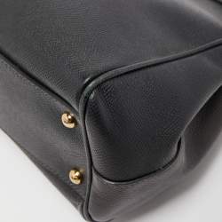 Pre Owned Dolce & Gabbana Black Leather Medium Miss Sicily Top Handle Bag