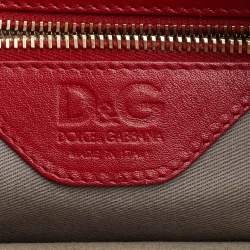 D&G Multicolor Denim and Leather Lilly Glam Shoulder Bag 