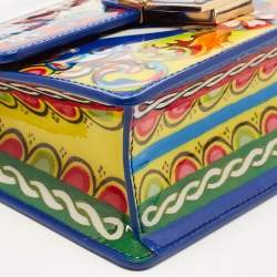Pre Owned Dolce & Gabbana Multicolor Majolica Print PVC Rosalia Top Handle Bag