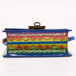 Pre Owned Dolce & Gabbana Multicolor Majolica Print PVC Rosalia Top Handle Bag